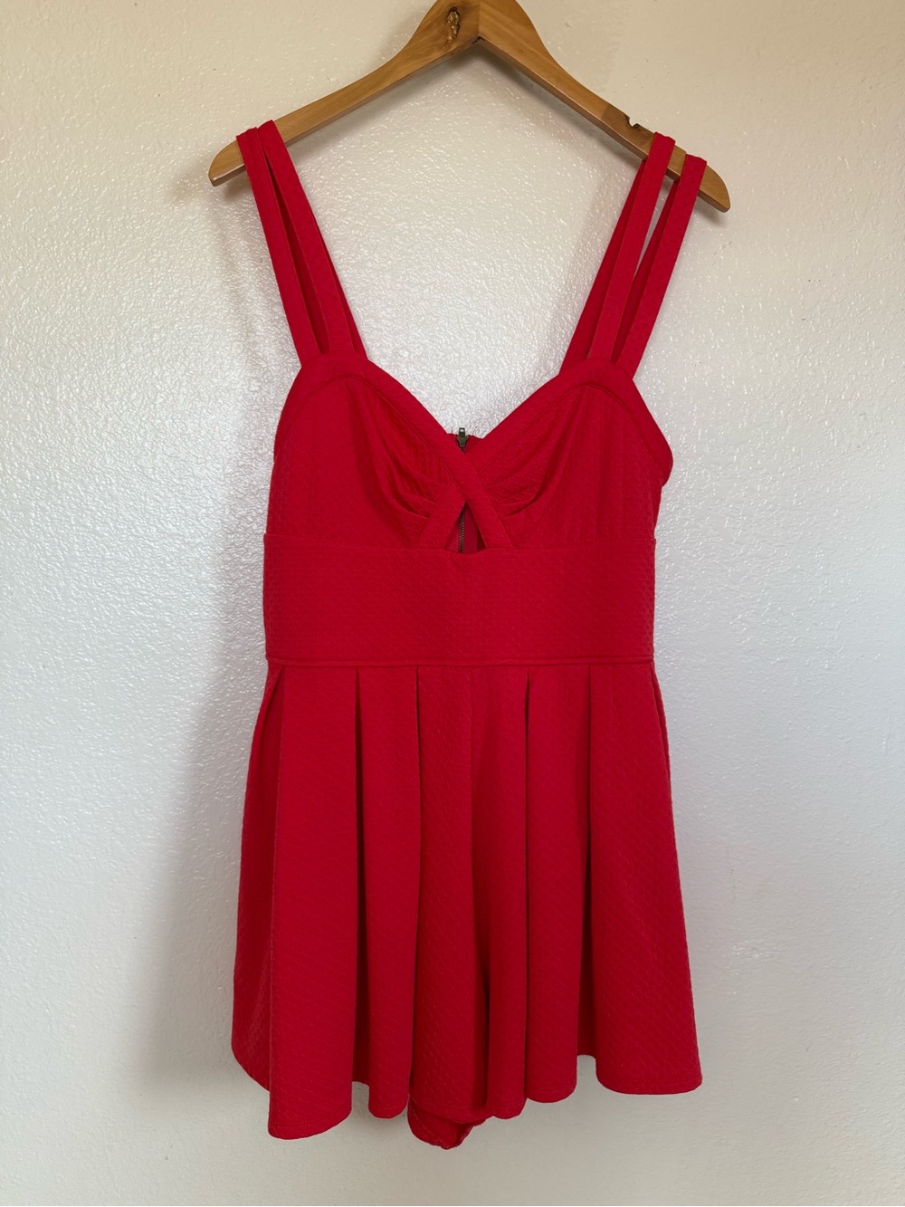 Material Girl Red Strappy Cutout Romper Size XL